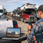 Illustration showing trucking and vehicle transport fraud affecting businesses and consumers in the Southern US in 2026