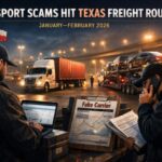 Transport scams in Texas affecting freight trucking at a nighttime logistics hub
