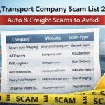 Transport company scam list 2026 showing auto transport and freight broker scam companies to avoid